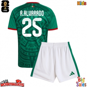 Mexico Roberto Alvarado #25 Replica Home Stadium Kit for Kids World Cup 2026 Short Sleeve (+ pants)
